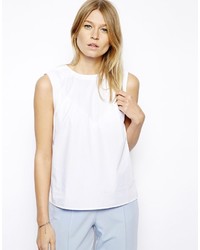 Asos Collection Cotton Tank With Pleat Detail