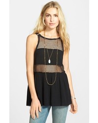 Free People Snap Out Of It Sheer Panel Tank
