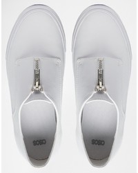 Asos Collection Davey Zip Front Sneakers
