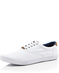 river island white plimsolls