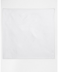 Asos Brand Silk Pocket Square In White