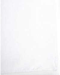 Asos Brand Silk Pocket Square In White