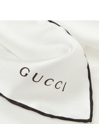 Gucci Contrast Edge Silk Pocket Square