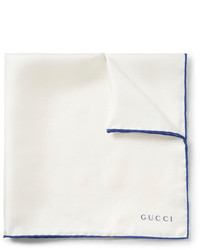 Gucci Contrast Edge Silk Twill Pocket Square
