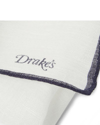 Drakes Drakes Linen Pocket Square