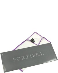 Forzieri Framed Solid White Silk Pocket Square