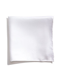 Nordstrom Silk Twill Pocket Square White One Size