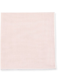 Tom Ford Solid Pocket Square With Contrast Border Pinkwhite