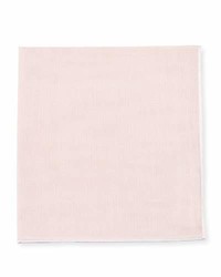 Tom Ford Solid Pocket Square With Contrast Border Pinkwhite