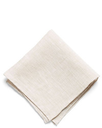 Todd Snyder White Label Pocket Square In Natural Solid Linen