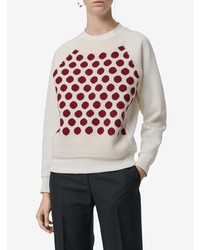 Burberry Spot Print Merino Wool And Jersey Sweater