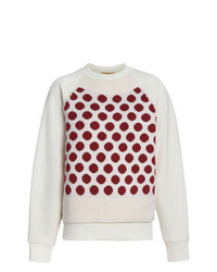 Burberry Spot Print Merino Wool And Jersey Sweater