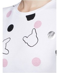 Etre Cecile French Bulldog Dot Print T Shirt