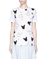 Etre Cecile French Bulldog Dot Print T Shirt