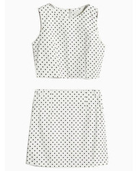 Choies Dots Print Crop Top With Pencil Skirt