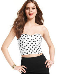 Say What Juniors Polka Dot Strapless Top