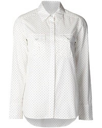 White Polka Dot Dress Shirt