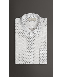 Burberry Slim Fit Tonal Dot Cotton Dress Shirt