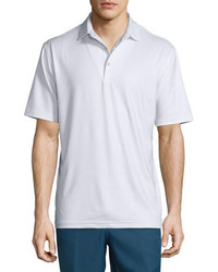 Peter Millar Mini Dot Print Short Sleeve Polo Shirt White