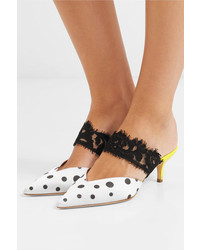 Malone Souliers Maisie 45 Med Polka Dot Faille Mules