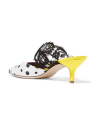 Malone Souliers Maisie 45 Med Polka Dot Faille Mules