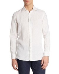 Luciano Barbera Dotted Linen Shirt