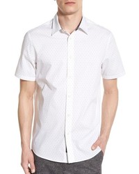 Michael Kors Michl Kors Micheal Kors Jace Tailored Fit Dot Print Short Sleeve Sport Shirt