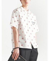 Prada Polka Dot Short Sleeve Shirt