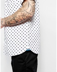 Fred Perry Shirt With Polka Dot Print Short Sleeves In Slim Fit