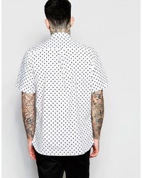 Fred Perry Shirt With Polka Dot Print Short Sleeves In Slim Fit