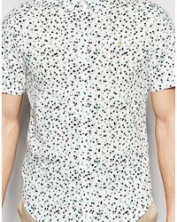 Farah Shirt With Polka Dot Slim Fit Short Sleeves