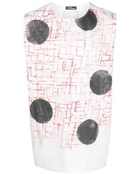Raf Simons Graphic Dots Print Cotton Tank Top