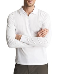 Reiss Ashdown Long Sleeve Polo Shirt In White At Nordstrom