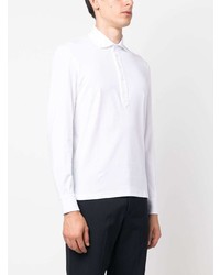 Fedeli Button Up Stretch Cotton Polo Shirt