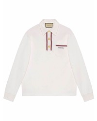 Gucci Contrasting Web Trim Polo Shirt