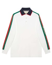Gucci Cotton Polo With Stripe White