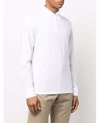 Mazzarelli Ice Long Sleeved Cotton Polo Shirt
