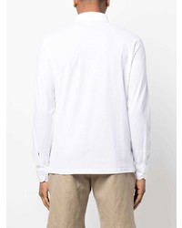 Mazzarelli Ice Long Sleeved Cotton Polo Shirt