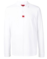 Hugo Logo Patch Long Sleeve Polo Shirt