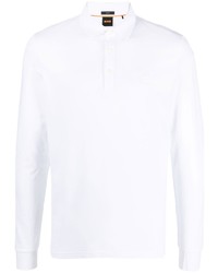 BOSS Logo Patch Long Sleeve Polo Shirt