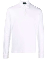 Zanone Long Sleeve Cotton Polo Shirt