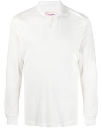 Orlebar Brown Long Sleeve Linen Polo Shirt
