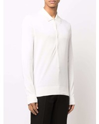 Tom Ford Long Sleeve Silk Cotton Polo Shirt