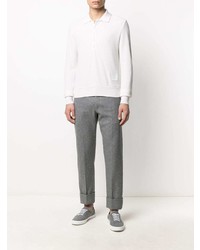 Thom Browne Long Sleeved Cashmere Polo Shirt