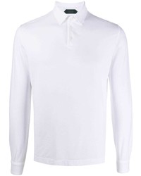 Zanone Point Collar Long Sleeved Polo Shirt