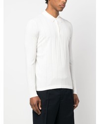 Eleventy Ribbed Knit Polo Shirt