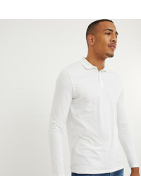ASOS DESIGN T Sleeve Jersey Polo In White