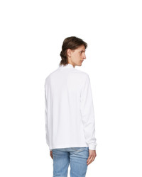 Lacoste White L1212 Long Sleeve Polo