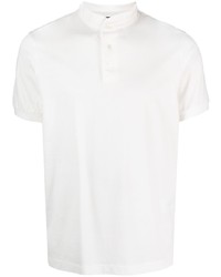 Emporio Armani Band Collar Cotton Polo Shirt