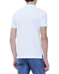 Burberry Brit Pique Short Sleeve Polo Shirt White